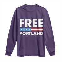Free Portland Patriotic Long Sleeve Shirt Bold Political Statement American Flag - Wonder Print Shop