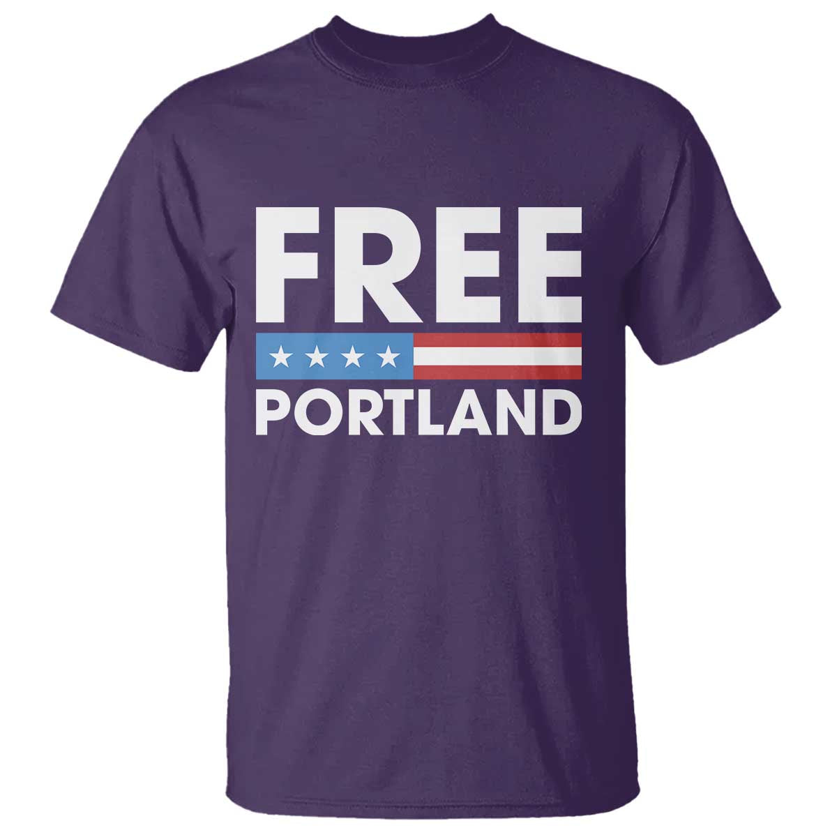 Free Portland Patriotic T Shirt Bold Political Statement American Flag - Wonder Print Shop