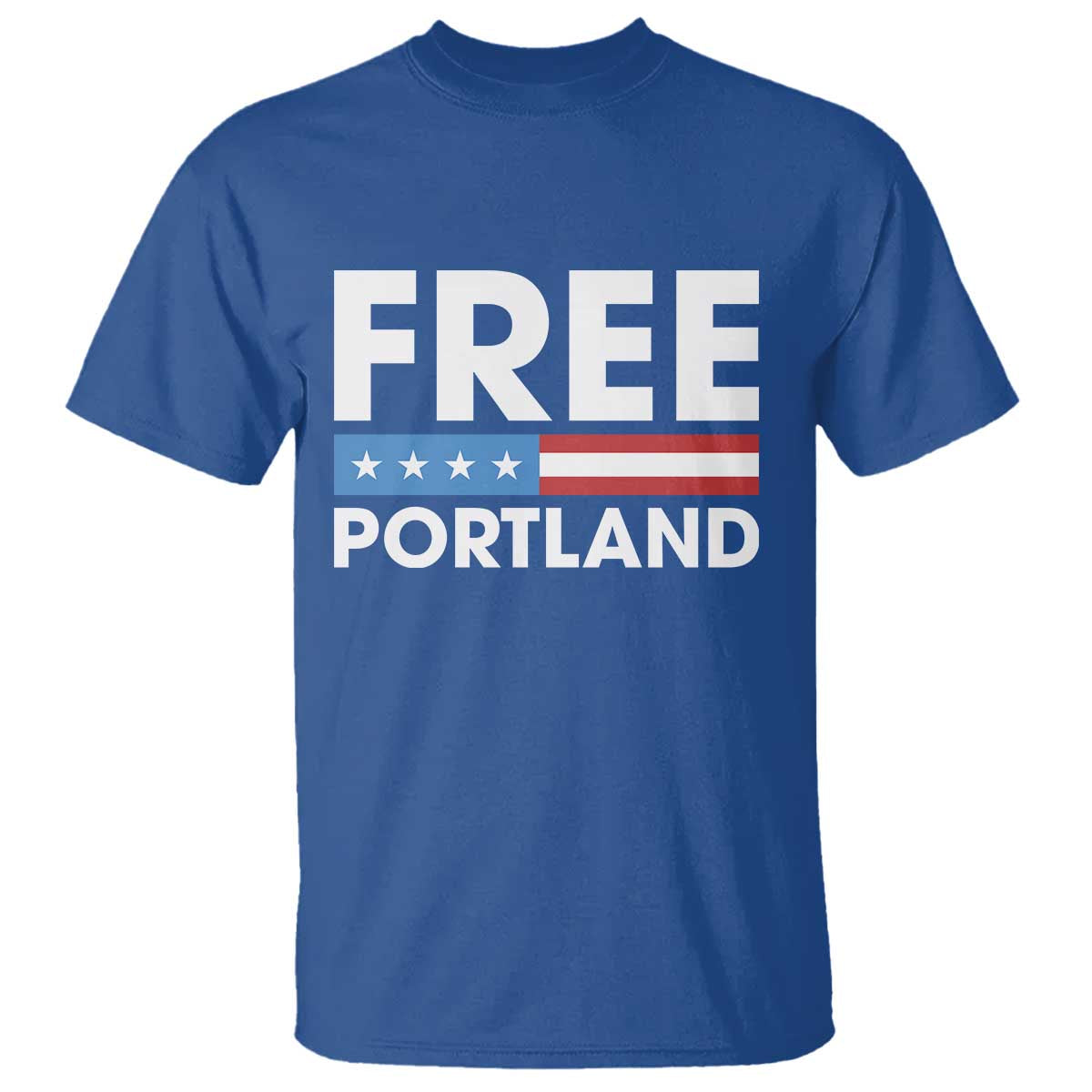 Free Portland Patriotic T Shirt Bold Political Statement American Flag - Wonder Print Shop