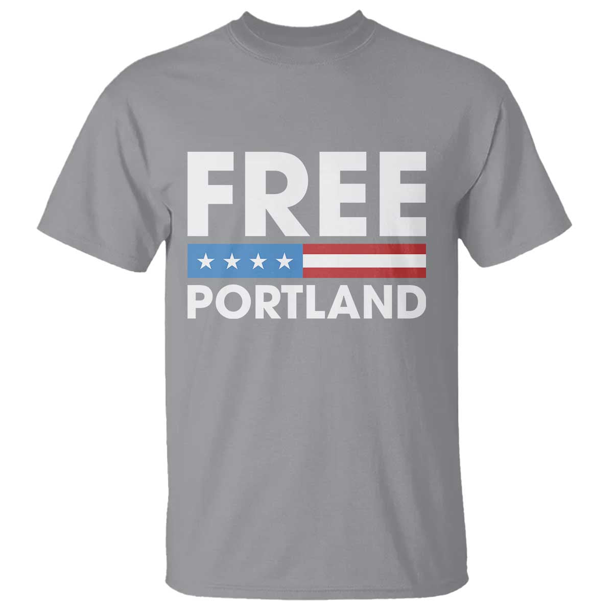 Free Portland Patriotic T Shirt Bold Political Statement American Flag - Wonder Print Shop