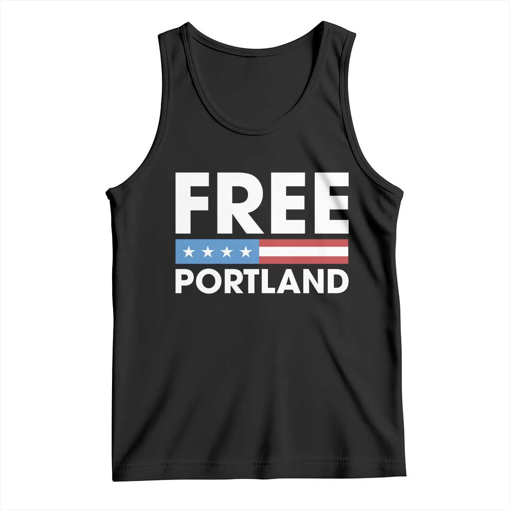 Free Portland Patriotic Tank Top Bold Political Statement American Flag - Wonder Print Shop