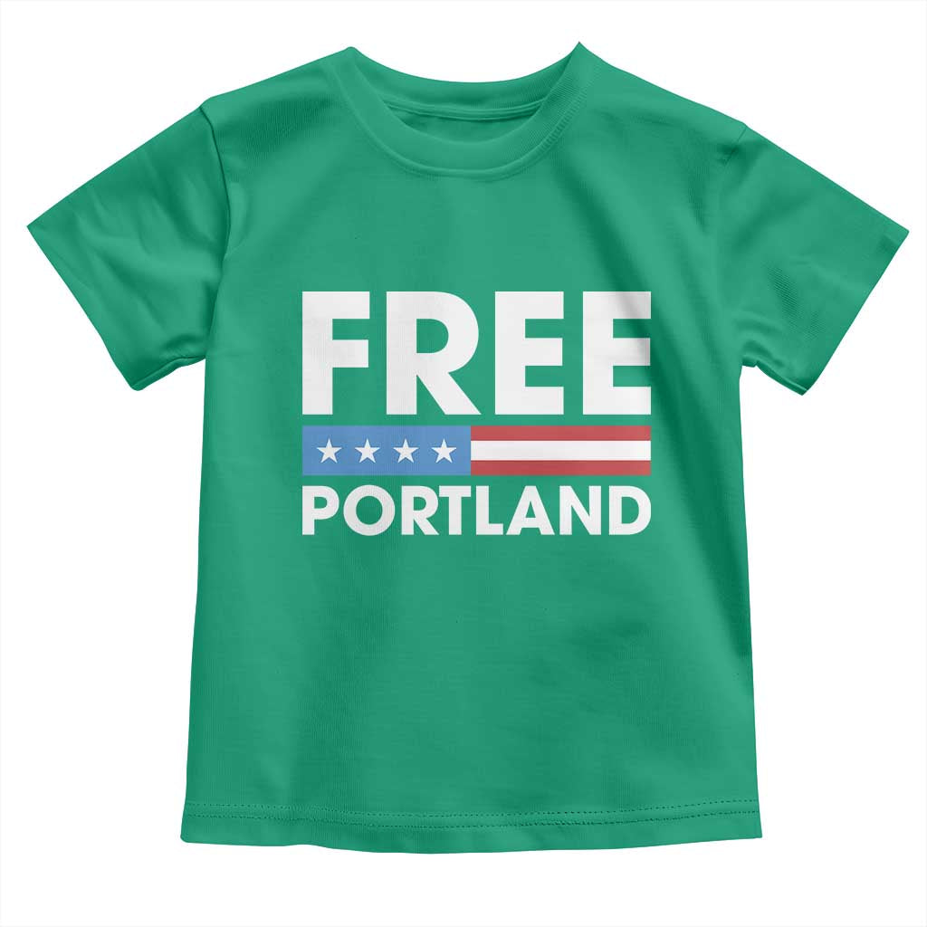 Free Portland Patriotic Toddler T Shirt Bold Political Statement American Flag - Wonder Print Shop