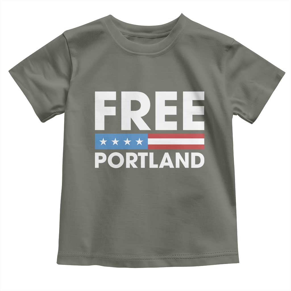 Free Portland Patriotic Toddler T Shirt Bold Political Statement American Flag - Wonder Print Shop
