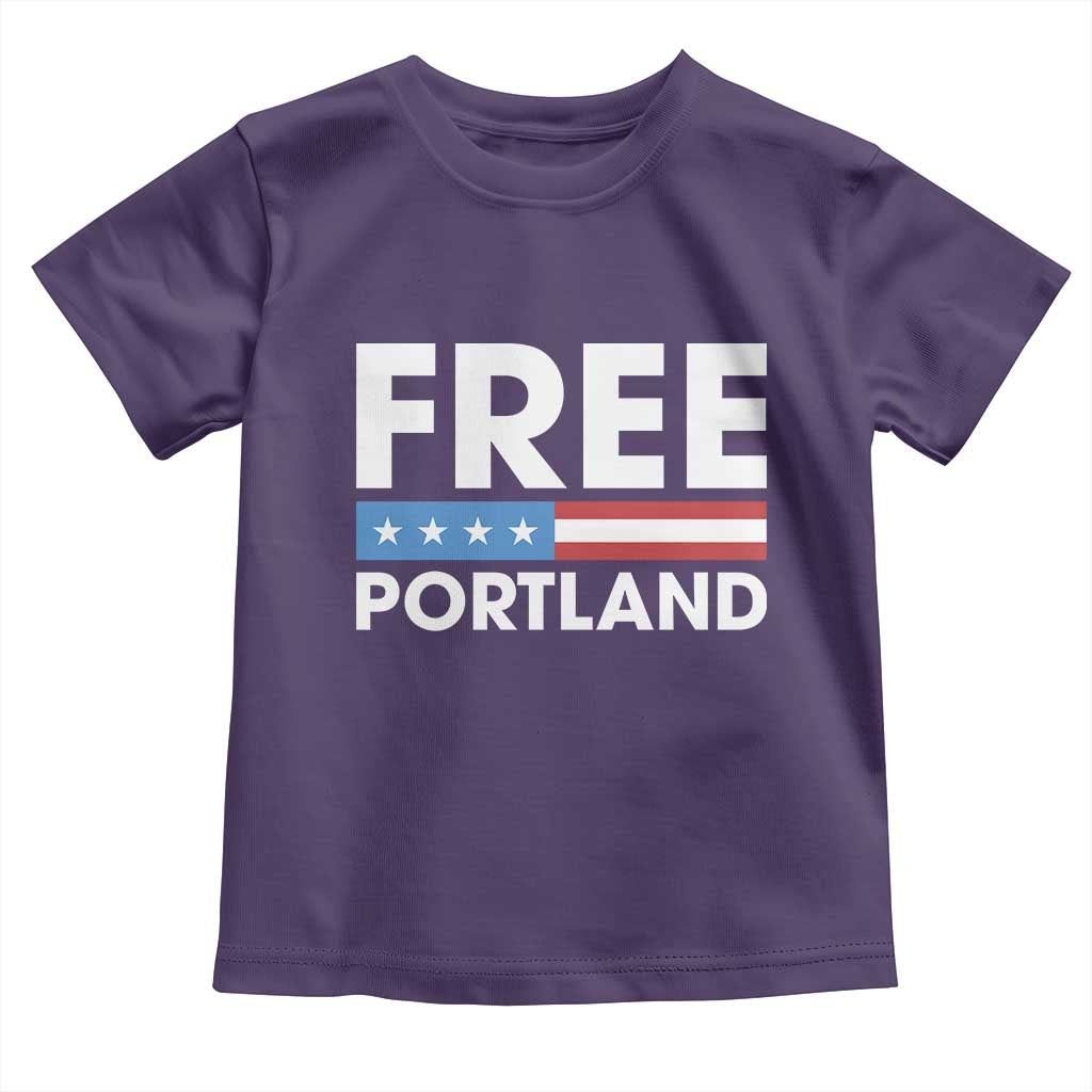 Free Portland Patriotic Toddler T Shirt Bold Political Statement American Flag - Wonder Print Shop