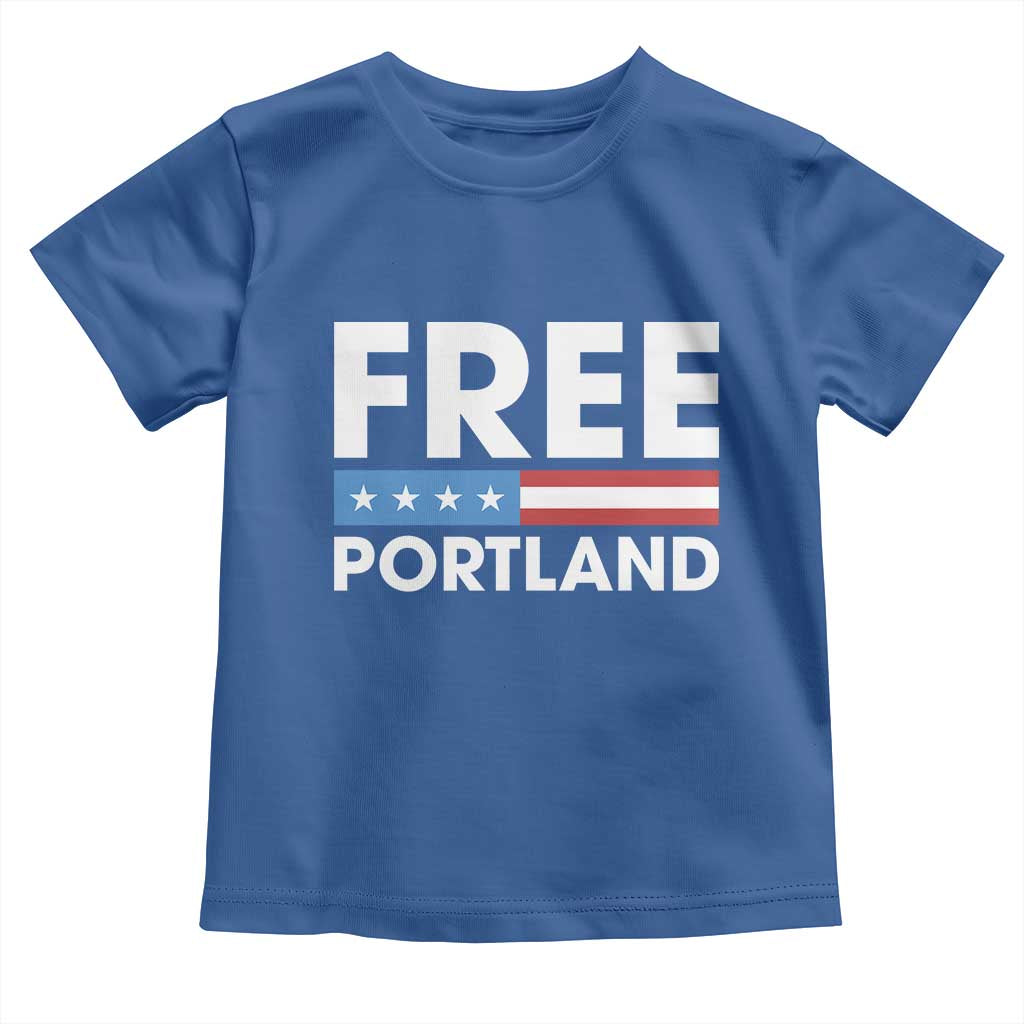 Free Portland Patriotic Toddler T Shirt Bold Political Statement American Flag - Wonder Print Shop