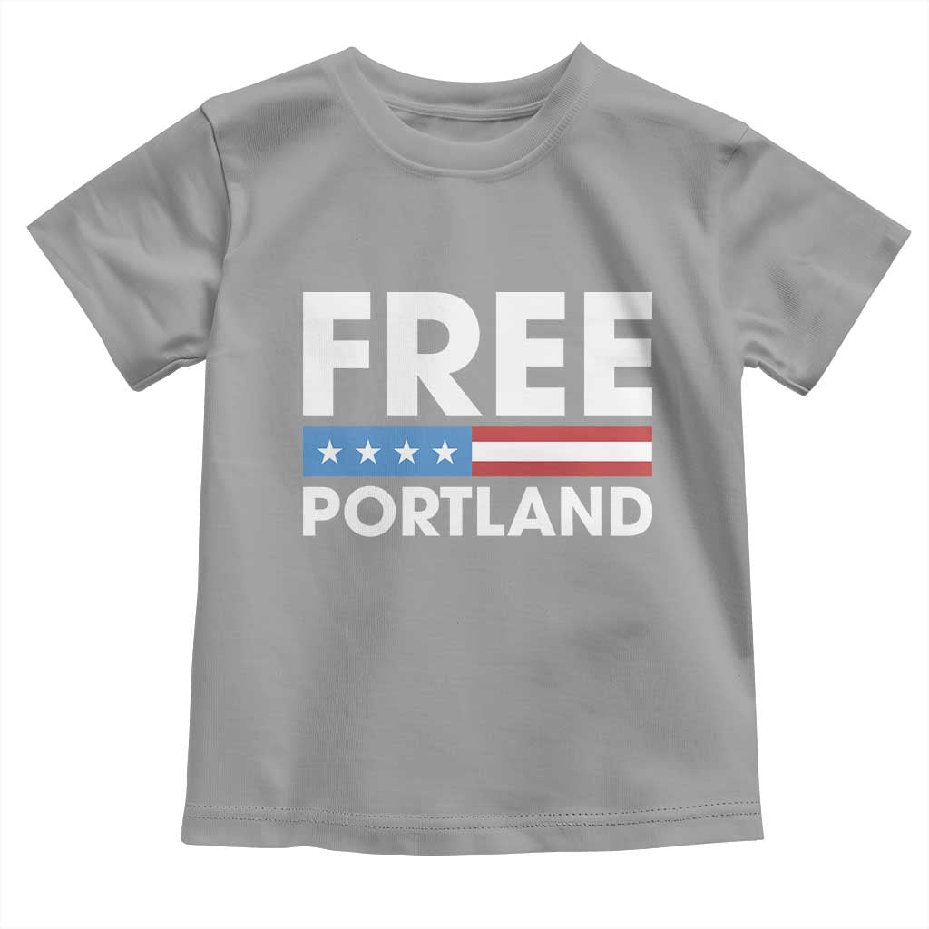 Free Portland Patriotic Toddler T Shirt Bold Political Statement American Flag - Wonder Print Shop