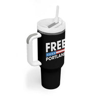 Free Portland Patriotic Tumbler With Handle Bold Political Statement American Flag - Wonder Print Shop