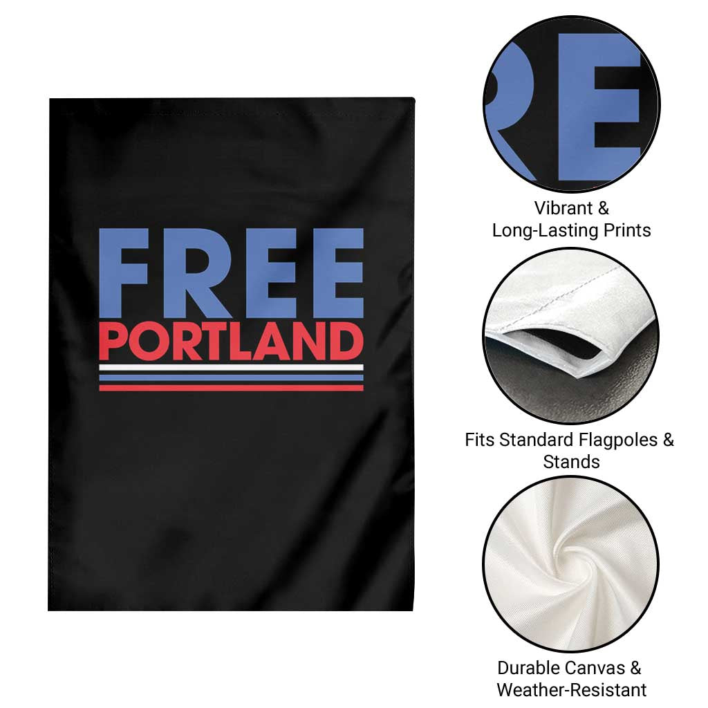 Free Portland Bold Patriotic Garden Flag Red White and Blue Protest Statement - Wonder Print Shop