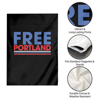 Free Portland Bold Patriotic Garden Flag Red White and Blue Protest Statement - Wonder Print Shop