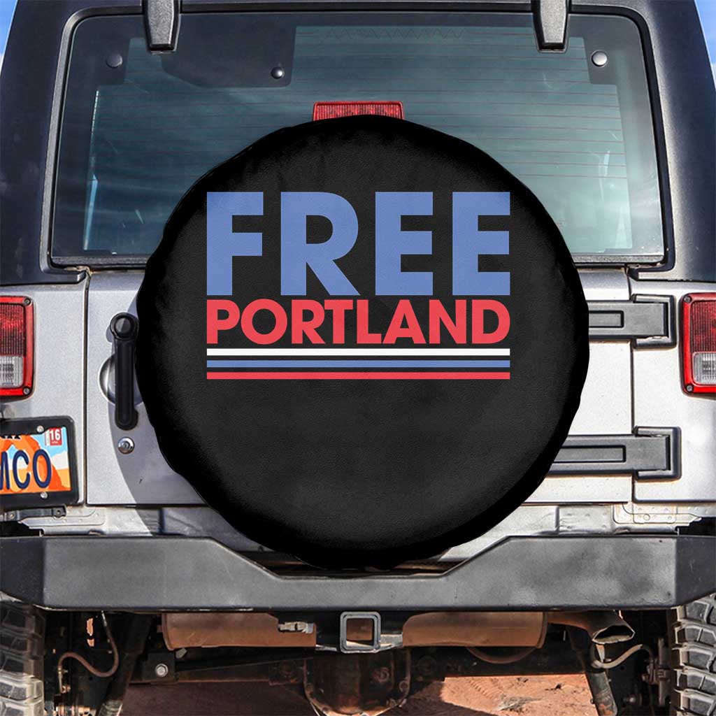 Free Portland Bold Patriotic Spare Tire Cover Red White and Blue Protest Statement - Wonder Print Shop
