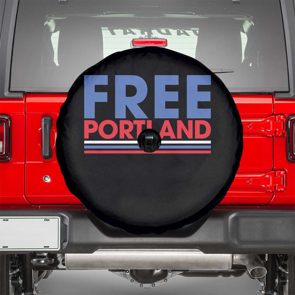 Free Portland Bold Patriotic Spare Tire Cover Red White and Blue Protest Statement - Wonder Print Shop