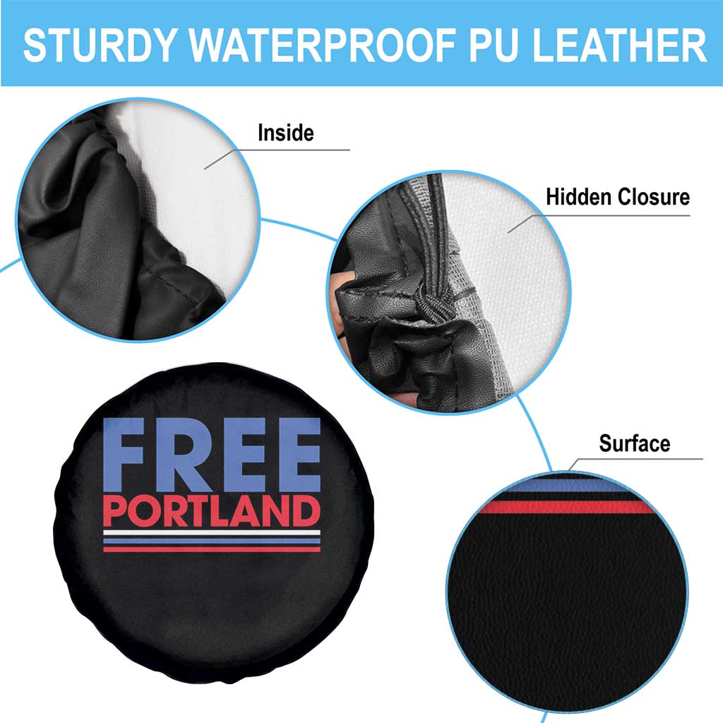 Free Portland Bold Patriotic Spare Tire Cover Red White and Blue Protest Statement - Wonder Print Shop