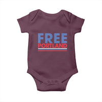 Free Portland Bold Patriotic Baby Onesie Red White and Blue Protest Statement - Wonder Print Shop
