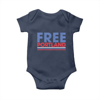 Free Portland Bold Patriotic Baby Onesie Red White and Blue Protest Statement - Wonder Print Shop