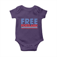 Free Portland Bold Patriotic Baby Onesie Red White and Blue Protest Statement - Wonder Print Shop