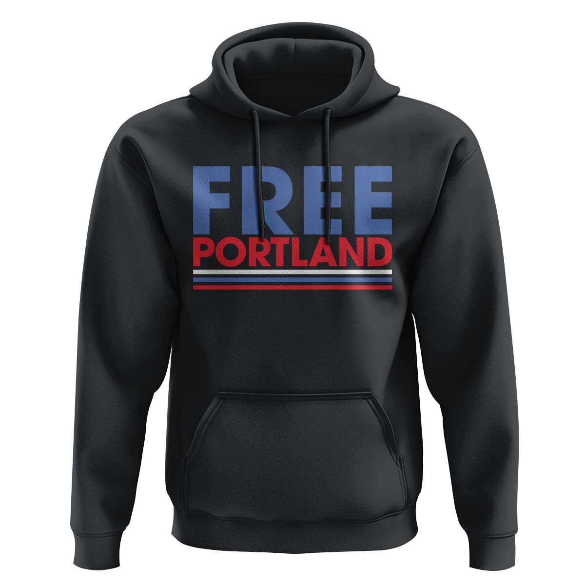Free Portland Bold Patriotic Hoodie Red White and Blue Protest Statement - Wonder Print Shop