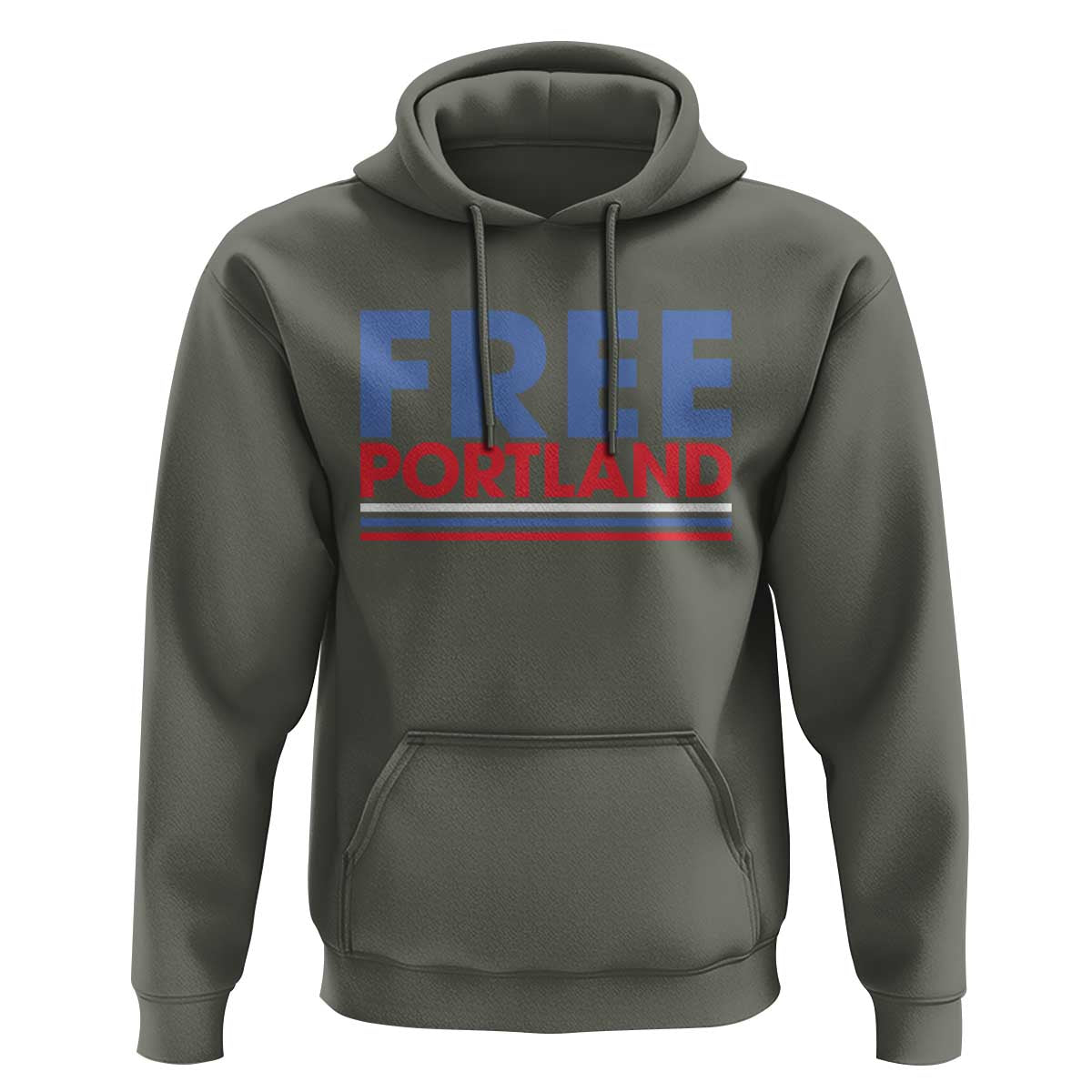 Free Portland Bold Patriotic Hoodie Red White and Blue Protest Statement - Wonder Print Shop
