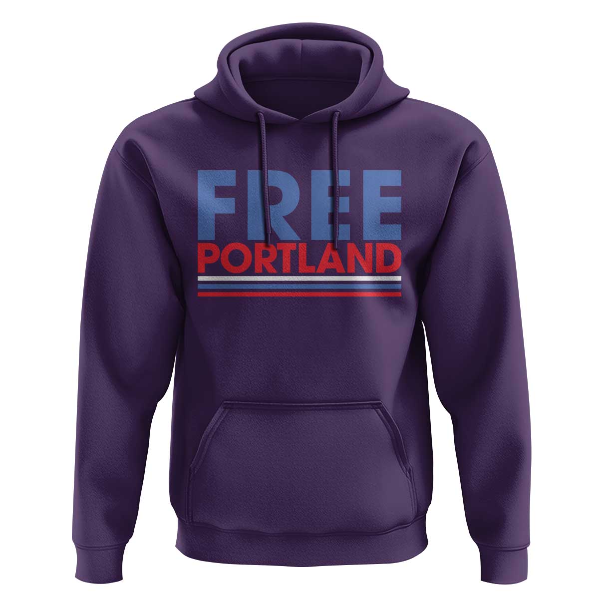 Free Portland Bold Patriotic Hoodie Red White and Blue Protest Statement - Wonder Print Shop