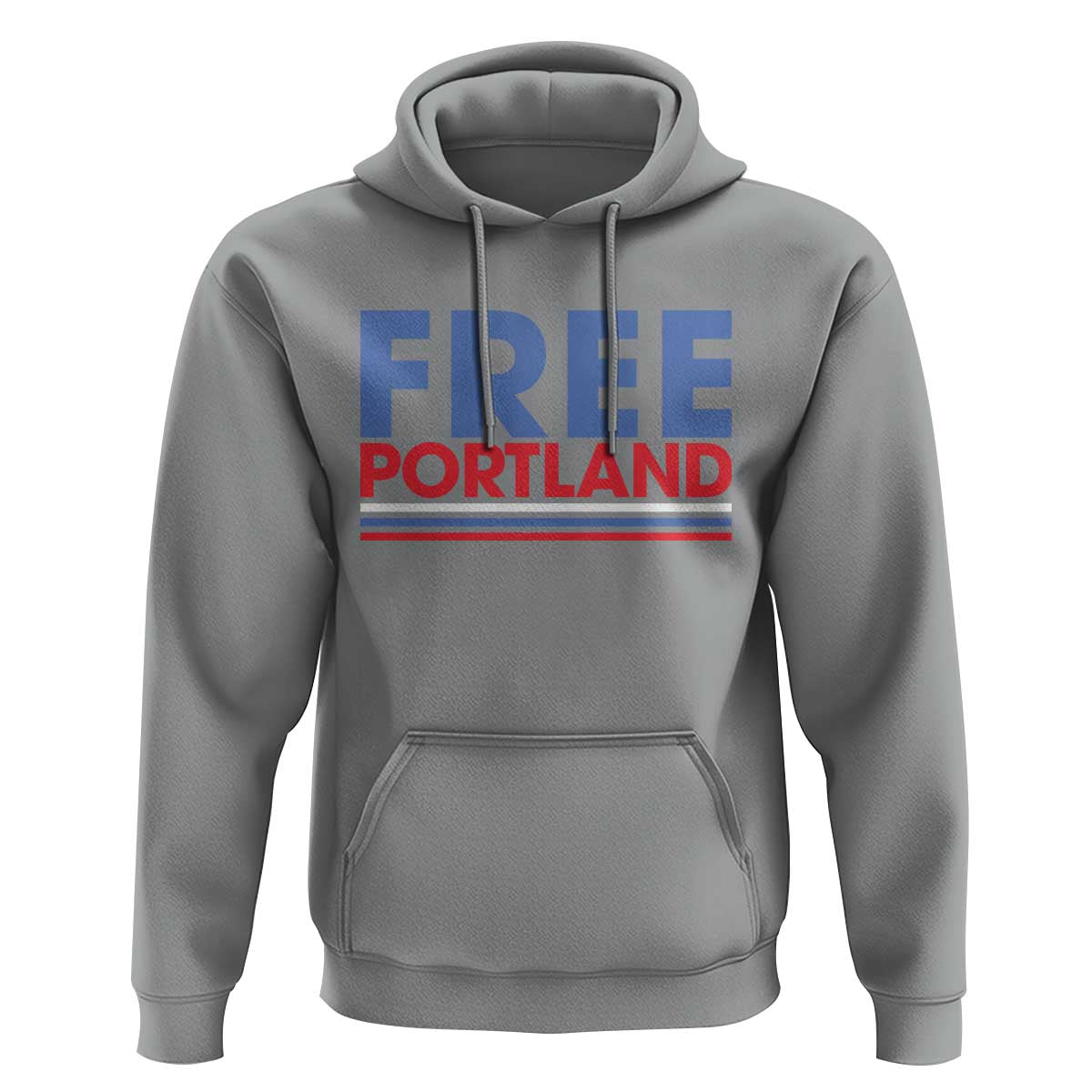 Free Portland Bold Patriotic Hoodie Red White and Blue Protest Statement - Wonder Print Shop