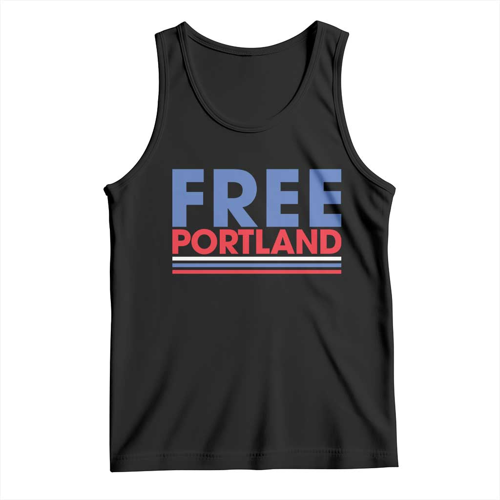 Free Portland Bold Patriotic Tank Top Red White and Blue Protest Statement - Wonder Print Shop