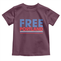 Free Portland Bold Patriotic Toddler T Shirt Red White and Blue Protest Statement - Wonder Print Shop