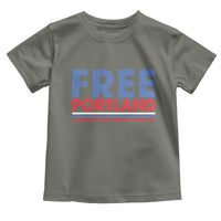 Free Portland Bold Patriotic Toddler T Shirt Red White and Blue Protest Statement - Wonder Print Shop