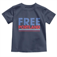 Free Portland Bold Patriotic Toddler T Shirt Red White and Blue Protest Statement - Wonder Print Shop