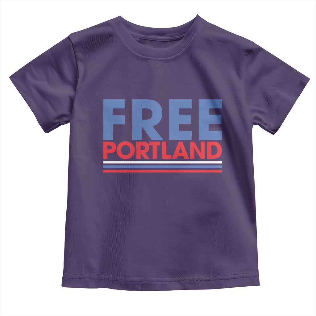 Free Portland Bold Patriotic Toddler T Shirt Red White and Blue Protest Statement - Wonder Print Shop