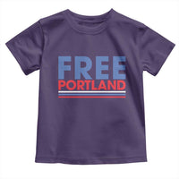 Free Portland Bold Patriotic Toddler T Shirt Red White and Blue Protest Statement - Wonder Print Shop