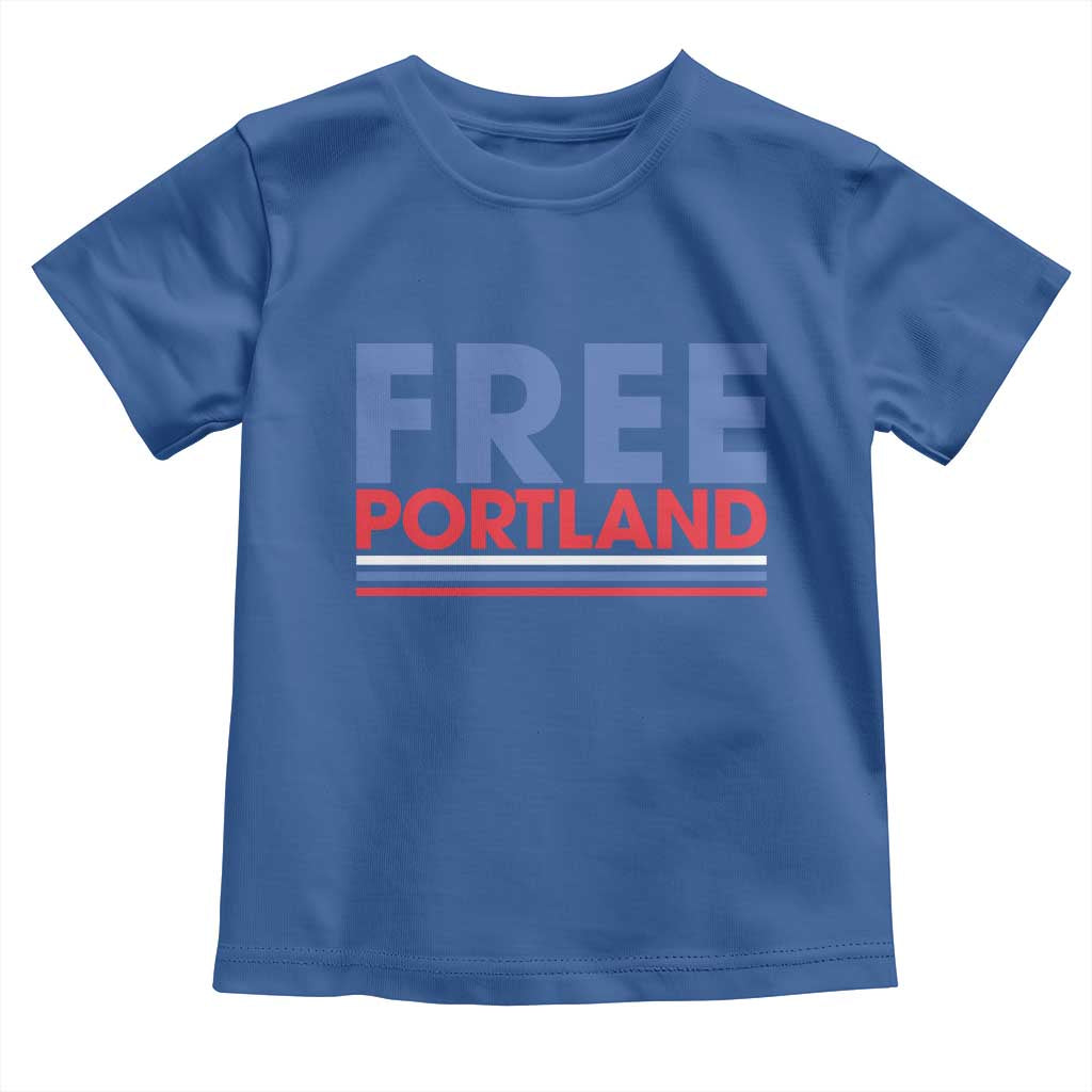 Free Portland Bold Patriotic Toddler T Shirt Red White and Blue Protest Statement - Wonder Print Shop