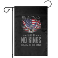 America Land of No Kings Garden Flag Because of the Brave We The People Patriotic Eagle - Wonder Print Shop