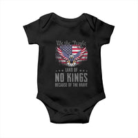 America Land of No Kings Baby Onesie Because of the Brave We The People Patriotic Eagle - Wonder Print Shop