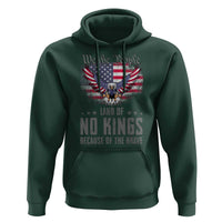 America Land of No Kings Hoodie Because of the Brave We The People Patriotic Eagle - Wonder Print Shop