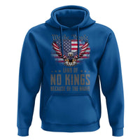America Land of No Kings Hoodie Because of the Brave We The People Patriotic Eagle - Wonder Print Shop