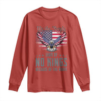 America Land of No Kings Long Sleeve Shirt Because of the Brave We The People Patriotic Eagle - Wonder Print Shop