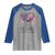 America Land of No Kings Raglan Shirt Because of the Brave We The People Patriotic Eagle - Wonder Print Shop