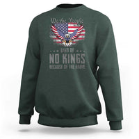 America Land of No Kings Sweatshirt Because of the Brave We The People Patriotic Eagle - Wonder Print Shop