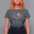 America Land of No Kings T Shirt For Women Because of the Brave We The People Patriotic Eagle - Wonder Print Shop