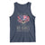 America Land of No Kings Tank Top Because of the Brave We The People Patriotic Eagle - Wonder Print Shop