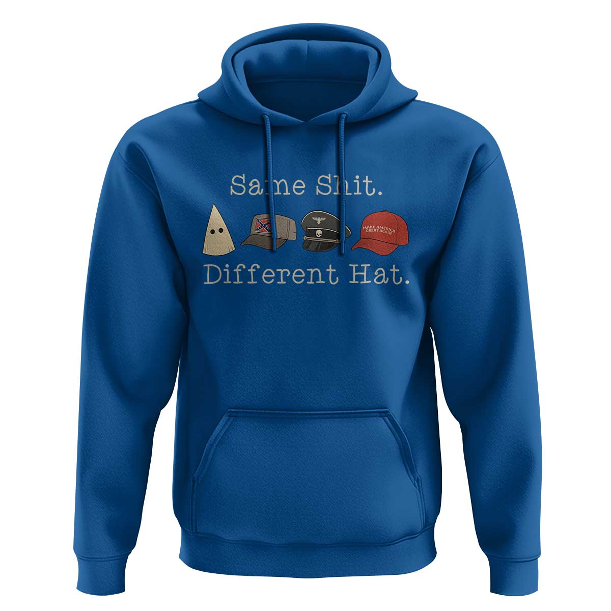 Same Shit Different Hat Hoodie - Wonder Print Shop