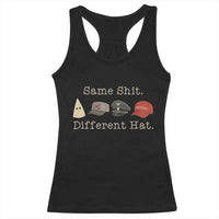 Same Shit Different Hat Racerback Tank Top - Wonder Print Shop