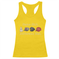 Same Shit Different Hat Racerback Tank Top - Wonder Print Shop