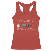 Same Shit Different Hat Racerback Tank Top - Wonder Print Shop
