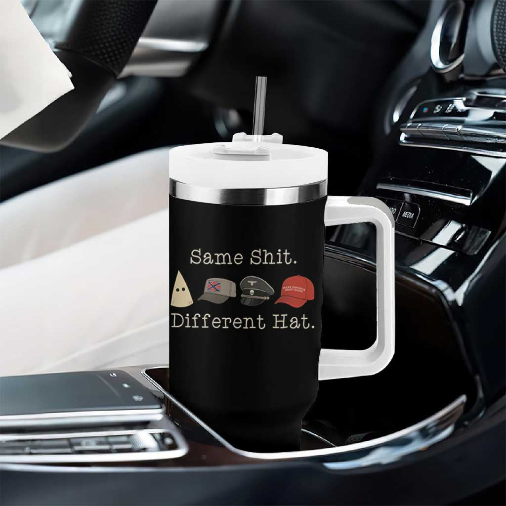 Same Shit Different Hat Tumbler With Handle - Wonder Print Shop