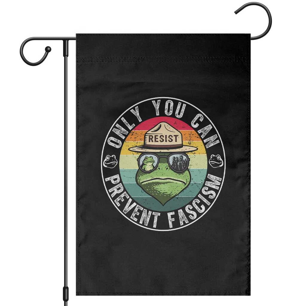 Only You Can Prevent Fascism Frog Resist Protest Garden Flag Free Portland Oregon Freedom Retro - Wonder Print Shop