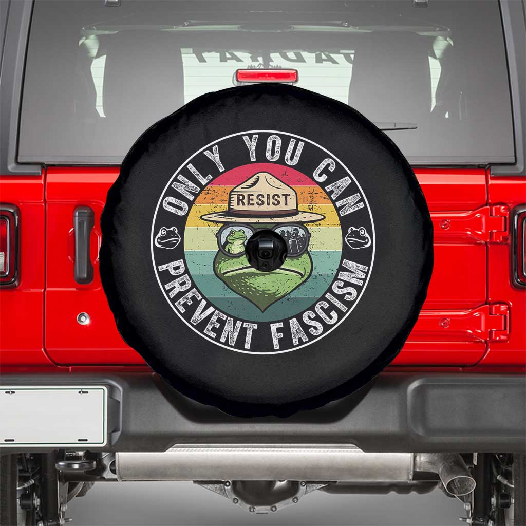 Only You Can Prevent Fascism Frog Resist Protest Spare Tire Cover Free Portland Oregon Freedom Retro - Wonder Print Shop