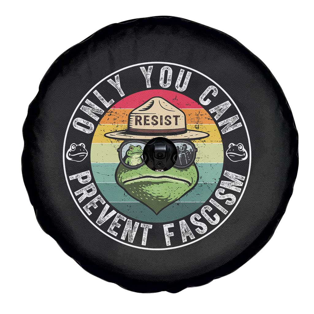 Only You Can Prevent Fascism Frog Resist Protest Spare Tire Cover Free Portland Oregon Freedom Retro - Wonder Print Shop