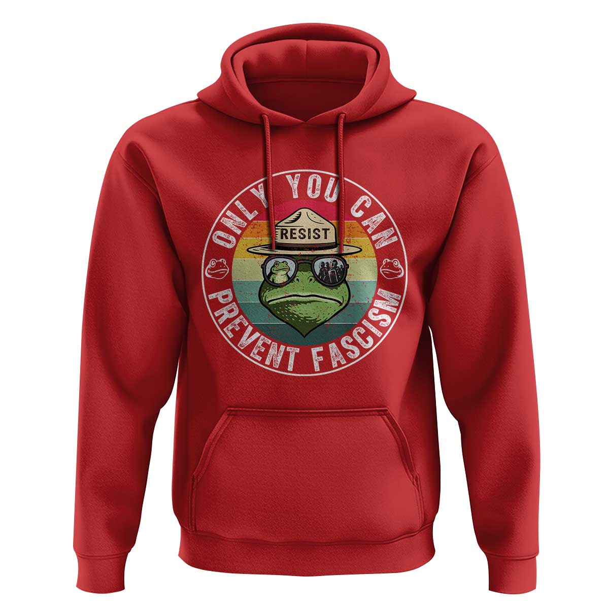 Only You Can Prevent Fascism Frog Resist Protest Hoodie Free Portland Oregon Freedom Retro - Wonder Print Shop