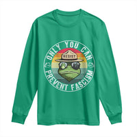 Only You Can Prevent Fascism Frog Resist Protest Long Sleeve Shirt Free Portland Oregon Freedom Retro - Wonder Print Shop