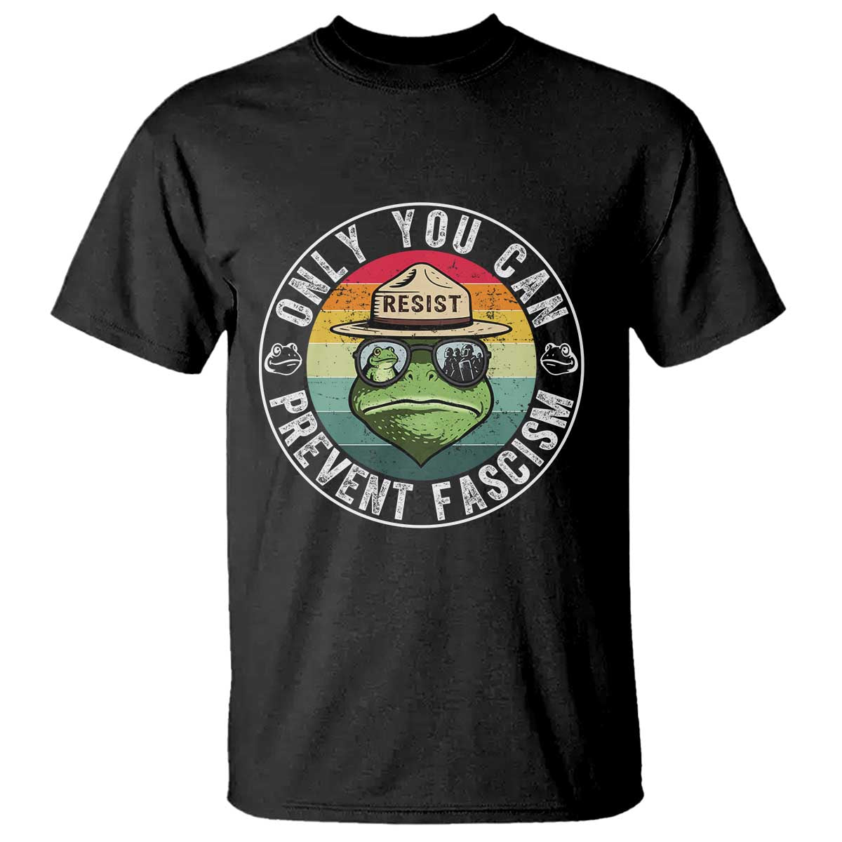 Only You Can Prevent Fascism Frog Resist Protest T Shirt Free Portland Oregon Freedom Retro - Wonder Print Shop